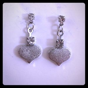 🌞💰❤️shaped silver earrings with cubic zirconias